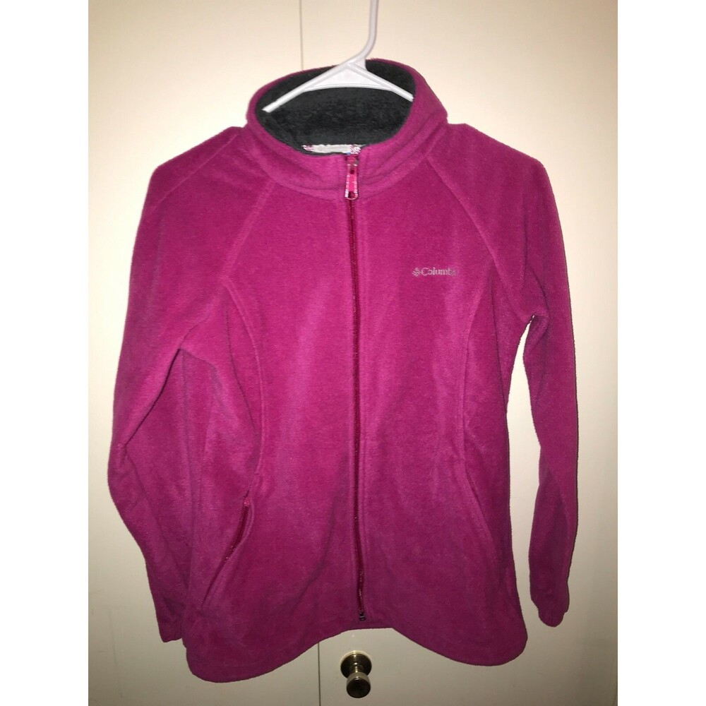 Columbia Women's S Purple Full Zip Fleece Omni-Heat Thermal Comfort Jacket Poly